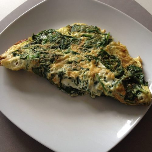 omelet med spinat - mine-madopskrifter.dk